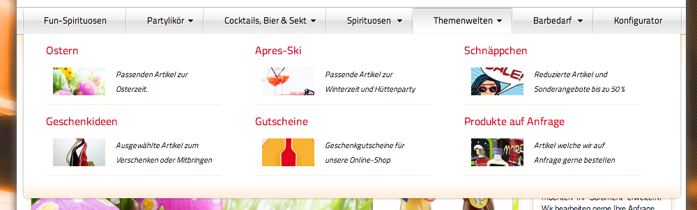 Einfaches jQuery Drop-Down-Menü für OXID